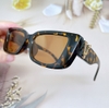 Kính mát nữ màu nâu havana, kính Versace nữ gọng chữ V thời trang cao cấp kèm hộp xịn, 4382