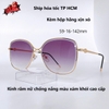 Kính mát nữ - Kính Cartier nữ màu xám khói gọng kim loại chống nắng B80-213 fullbox