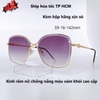 Kính mát nữ - Kính Cartier nữ màu xám khói gọng kim loại chống nắng B80-213 fullbox
