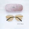 Kính nữ màu trà, Kính Miu Miu nữ gọng kim loại cao cấp kèm hộp hãng