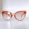 Kính mát nữ màu trà - Kính Miu Miu mắt mèo gọng kim loại cao cấp kèm hộp