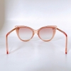 Kính mát nữ màu trà - Kính Miu Miu mắt mèo gọng kim loại cao cấp kèm hộp