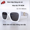 Kính râm nữ cao cấp, kính Versace nữ màu trắng gọng xích - Kính chống nắng VE4409F