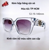 Kính râm nữ cao cấp, kính Versace nữ màu xám gọng xích - Kính chống nắng VE4409F