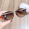 Kính râm nữ màu nâu - Kính Miu Miu nữ mắt mèo mũi tên cao cấp, kèm hộp hãng