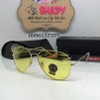 Mắt Kính Ray-ban Tròng Thủy Tinh Vàng Chanh 3026 Nam Nữ