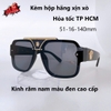 Kính mát nam cao cấp, kính Versace nam màu đen chống nắng kèm hộp hãng xịn 9038