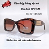 Kính râm nữ màu nâu havana, kính Versace nữ màu nâu chống nắng kèm hộp hãng, mã X6052P