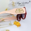 Mắt Kính Balenciaga Nữ Màu Hồng Mận Tròng To Bầu Xám Đen Cao Cấp 6078