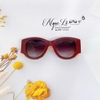 Mắt Kính Balenciaga Nữ Màu Hồng Mận Tròng To Bầu Xám Đen Cao Cấp 6078