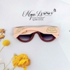 Mắt Kính Balenciaga Nữ Màu Hồng Mận Tròng To Bầu Xám Đen Cao Cấp 6078