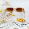 Mắt Kính Balenciaga Nữ Màu Hồng Pastel Tròng Nâu Polarized Cao Cấp 6123