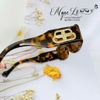 Mắt Kính Balenciaga Nữ Màu Nâu Hổ Phách Tròng Nâu Cao Cấp 6123