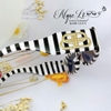 Mắt Kính Balenciaga Nữ Màu Ngựa Vằn Sọc Đen Trắng Tròng Đen Cao Cấp 6123
