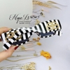 Mắt Kính Balenciaga Nữ Màu Ngựa Vằn Sọc Đen Trắng Tròng Đen Cao Cấp 6123
