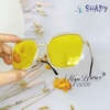 Mắt Kính Boss Nữ Màu Vàng Gọng Kim Loại Cao Cấp Mặt Vuông Full Box