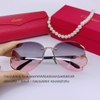 Mắt Kính Cartier Nữ Màu Ombre Gọng Hồ Ly Đính Đá Cao Cấp 1886