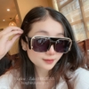 Mắt Kính Thời Trang Nữ - Kính Celine Nữ Vuông Fom To Màu Đen Viền Kim Loại Mã 6122