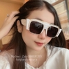 Mắt Kính Thời Trang Nữ - Kính Celine Nữ Vuông To Màu Trắng Viền Kim Loại 6122