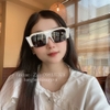 Mắt Kính Thời Trang Nữ - Kính Celine Nữ Vuông To Màu Trắng Viền Kim Loại 6122