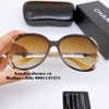 Mắt Kính Chanel Nữ Nâu Sữa Bầu Gọng Hoa Tròng Polarized Cao Cấp 1725