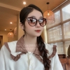 Mắt Kính Thời Trang Nữ - Kính Chanel Nữ Nâu Gọng Xoắn Tròng Polarized Cao Cấp Mã SP 6664