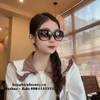 Mắt Kính Thời Trang Nữ - Kính Chanel Nữ Đen Bầu Gọng Hoa Tròng Polarized 1852