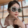 Mắt Kính Thời Trang Nữ -Mắt Kính Chanel Nữ Vuông Xanh Ngọc Tròng Polarized Cao Cấp 6082