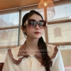 Mắt Kính Thời Trang Nữ - Kính Chanel Nữ Nâu Hổ Phách Dáng Vuông Viền Kim Loại Polarized Cao Cấp Mã 9151