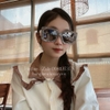 Mắt Kính Thời Trang Nữ - Kính Chanel Nữ Vuông Tráng Gương Bạc Tròng Polarized Cao Cấp 6082