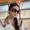 Mắt Kính Thời Trang Nữ - Kính Chanel Nữ Nâu Vuông Tròng Polarized Cao Cấp Mã 6052