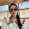 Mắt Kính Chanel Nữ Hồng Khói Tròng Polarized Vuông Cao Cấp P6009-1