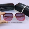 Mắt Kính Thời Trang Nữ Dáng Bầu - Kính Chanel Màu Ombre Hồng Gọng Kim Loại 6092