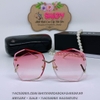 Mắt Kính Thời Trang Nữ - Kính Chanel Nữ Hồng Tròng Polarized Lục Giác Cao Cấp Mã 6531