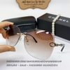 Mắt Kính Thời Trang Nữ - Kính Chanel Nữ Bầu Màu Nâu Gọng Kim Loại 6861
