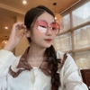 Mắt Kính Thời Trang Nữ - Kính Chanel Nữ Hồng Tròng Polarized Lục Giác Cao Cấp