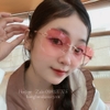 Mắt Kính Thời Trang Nữ - Kính Chanel Nữ Bầu Màu Hồng Gọng Kim Loại 6861