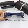 Mắt Kính Thời Trang Nữ - Kính Nữ Chanel Vuông Tròng Khói Gọng Bọc Jean Xanh Đen 6121