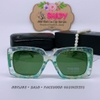 Mắt Kính Thời Trang Nữ -Mắt Kính Chanel Nữ Vuông Xanh Ngọc Tròng Polarized Cao Cấp 6082