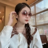 Mắt Kính Thời Trang Nữ - Kính Chanel Nữ Nâu Tròng Polarized Vuông Cao Cấp 6883