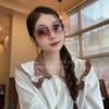 Mắt Kính Thời Trang Nữ - Kính Chanel Nữ Nâu Tròng Polarized Vuông Cao Cấp 6883