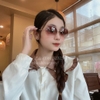 Mắt Kính Thời Trang Nữ - Kính Chanel Nữ Màu Nâu Trà Tròng Polarized 6851