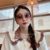 Mắt Kính Thời Trang Nữ - Kính Chanel Nữ Bầu Màu Nâu Gọng Kim Loại Full Box 6861