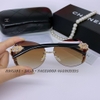 Mắt Kính Thời Trang Nữ - Kính Chanel Nữ Bầu Màu Nâu Đính Đá Cao Cấp 66240