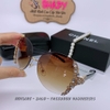 Mắt Kính Thời Trang Nữ - Kính Chanel Nữ Bầu Màu Nâu Đính Đá Cao Cấp 66240