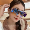 Mắt Kính Thời Trang Nữ Cao Cấp - Kính Chanel Nữ Xanh Coban Vuông Tròng Polarized Mã 2050