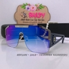 Mắt Kính Thời Trang Nữ Cao Cấp - Kính Chanel Nữ Xanh Coban Vuông Tròng Polarized