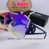 Mắt Kính Thời Trang Nữ Cao Cấp - Kính Chanel Nữ Xanh Coban Vuông Tròng Polarized