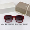 Mắt Kính Thời Trang Nữ - Kính Dior Màu Đỏ Mận Gọng Kim Loại Tròng Polarized Cao Cấp 6098
