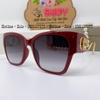 Mắt Kính Thời Trang Nữ - Kính Dior Màu Đỏ Mận Gọng Kim Loại Tròng Polarized Cao Cấp 6098